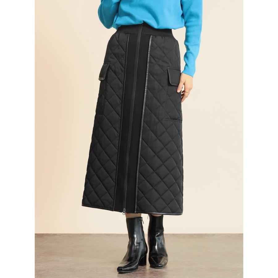 値下げENFOLD●希少●キルティングスカート エンフォルド●コレクションライン FENNEL（フェンネル） フロントZIPキルティングスカート : マルイ(丸井