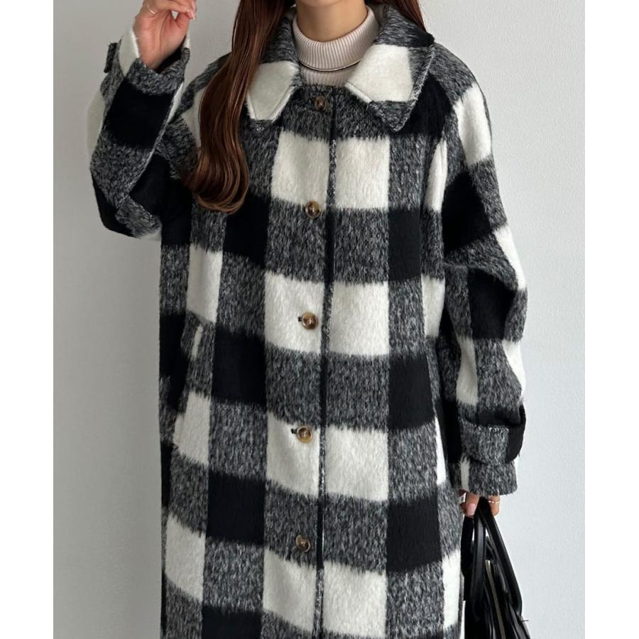 callautia シャギーチェックロングコート : マルイ(丸井)Yahoo!店