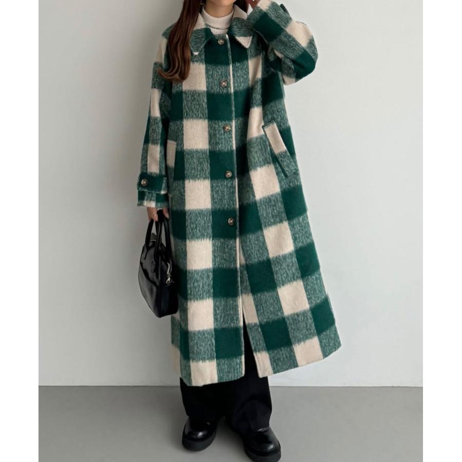 callautia シャギーチェックロングコート : マルイ(丸井)Yahoo!店 