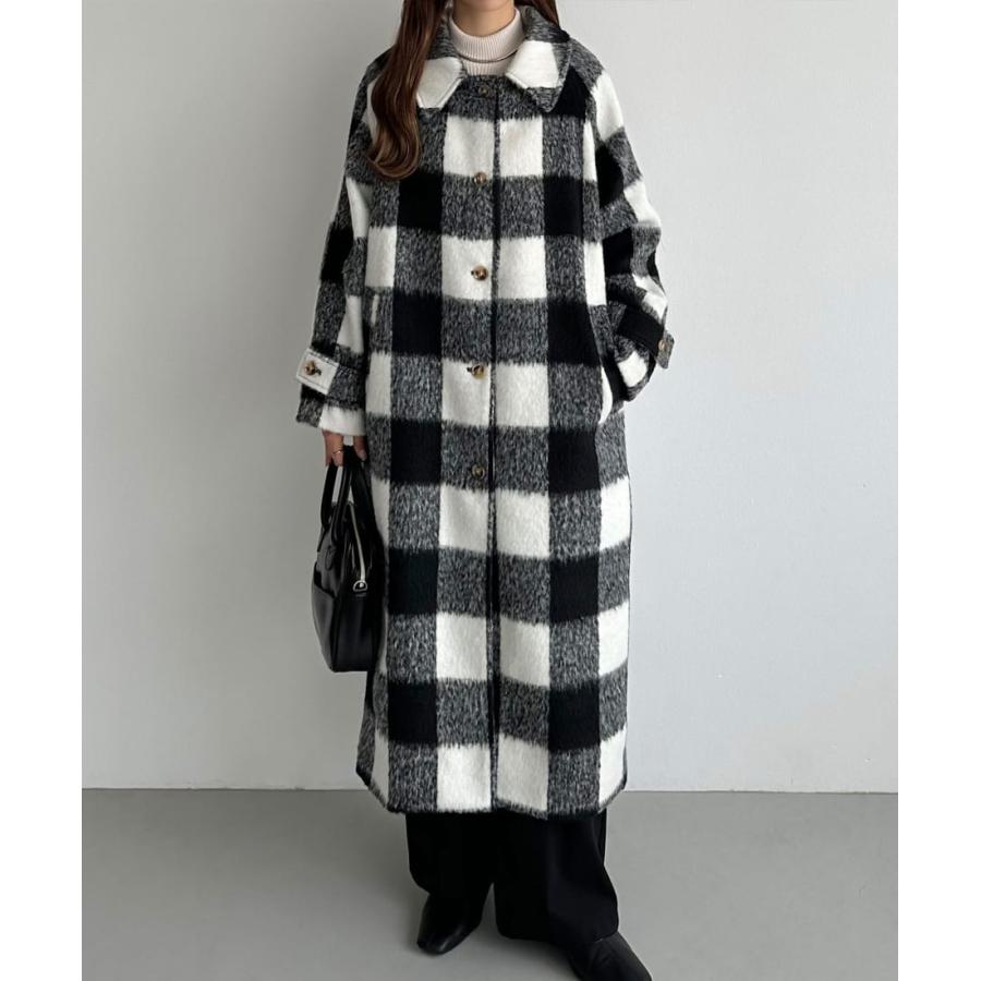callautia シャギーチェックロングコート : マルイ(丸井)Yahoo!店
