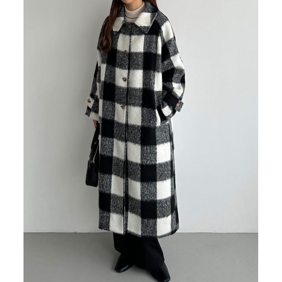 callautia シャギーチェックロングコート : マルイ(丸井)Yahoo!店