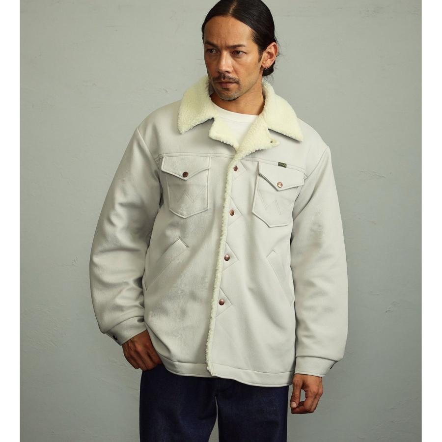 【希少】Wrangler ラングラーレザー コート ウールコート leather 希少】Wrangler ラングラーレザー コート ウールコート leather
