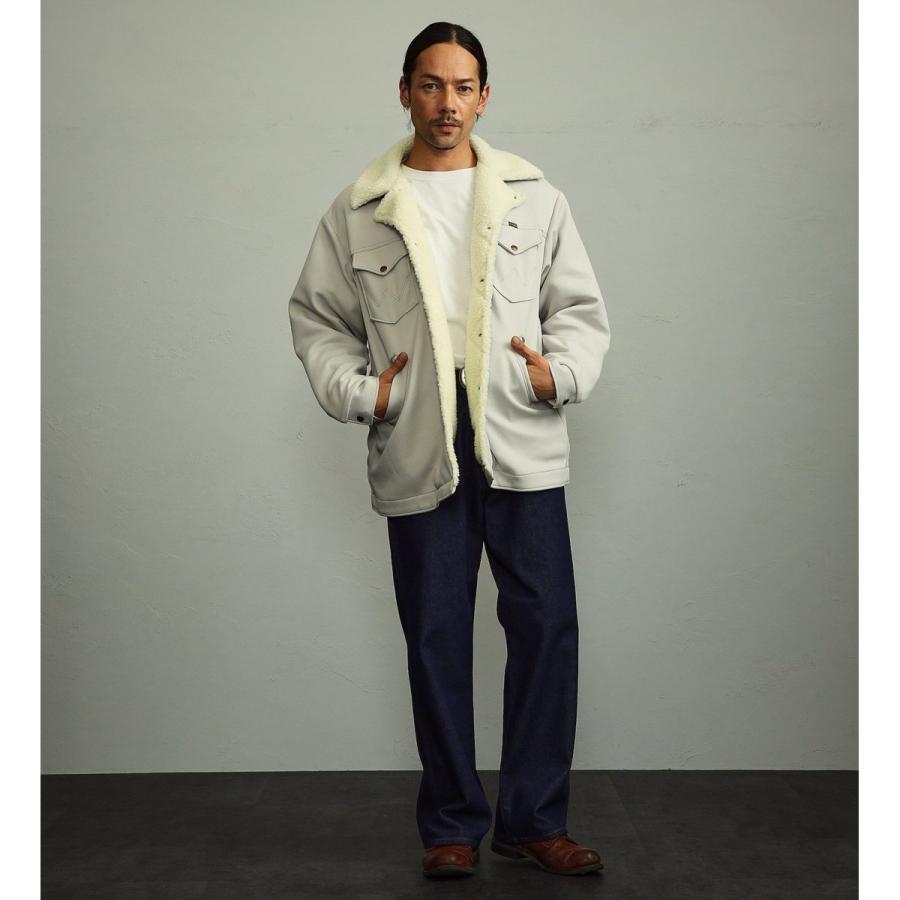 【希少】Wrangler ラングラーレザー コート ウールコート leather Wrangler（ラングラー） 【ユニセックス】【秋冬】 レザーライク ボア