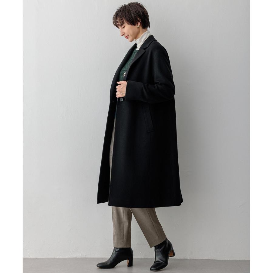 極美品 23区 ウールカシミヤビーバー 滝沢眞規子さん着用 ブラック コート 23区｜【滝沢眞規子さん着用】ウールカシミヤビーバー チェスター