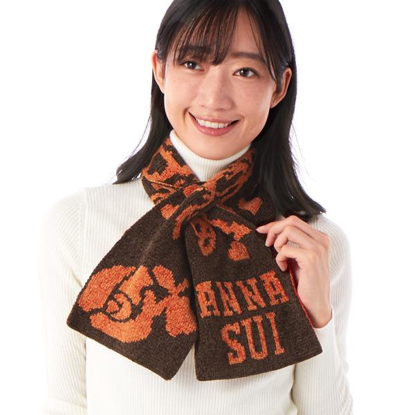 ANNA SUI アナスイ ストール マフラー 未使用 タグ付き ANNA SUI（アナスイ） マフラー ストール バタフライウール