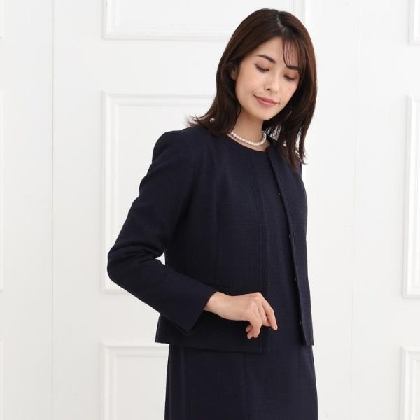 日本製★reflect★WOMENS★フォーマルツイードスーツ★ M ★ブラック Reflect 【フォーマルセットアップ可】ツイードジャケット