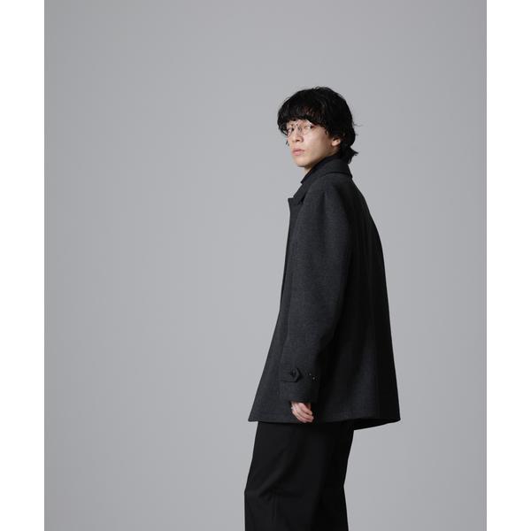 ウールカシミヤ二重織りメルトンカーコート ウール カシミヤ 二重織り メルトン カー コート