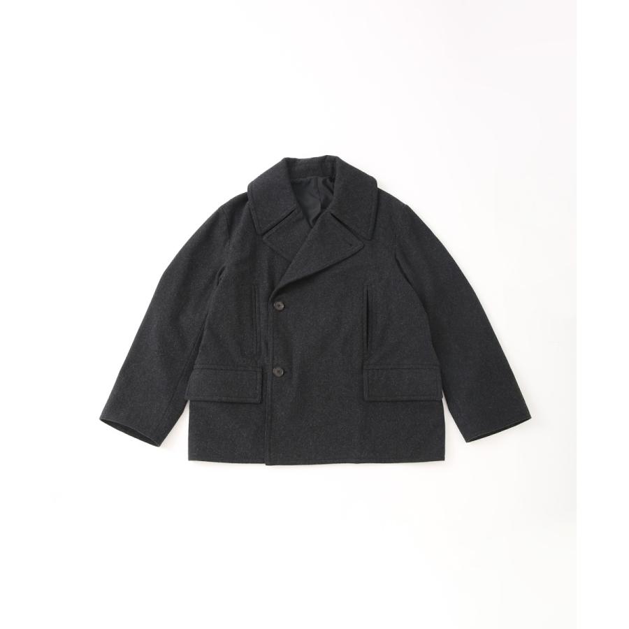 MARGARET HOWELL 日本製 ライトメルトン Pコート 黒 Ⅱ MARGARET HOWELL 日本製 ライトメルトン Pコート 黒 Ⅱ