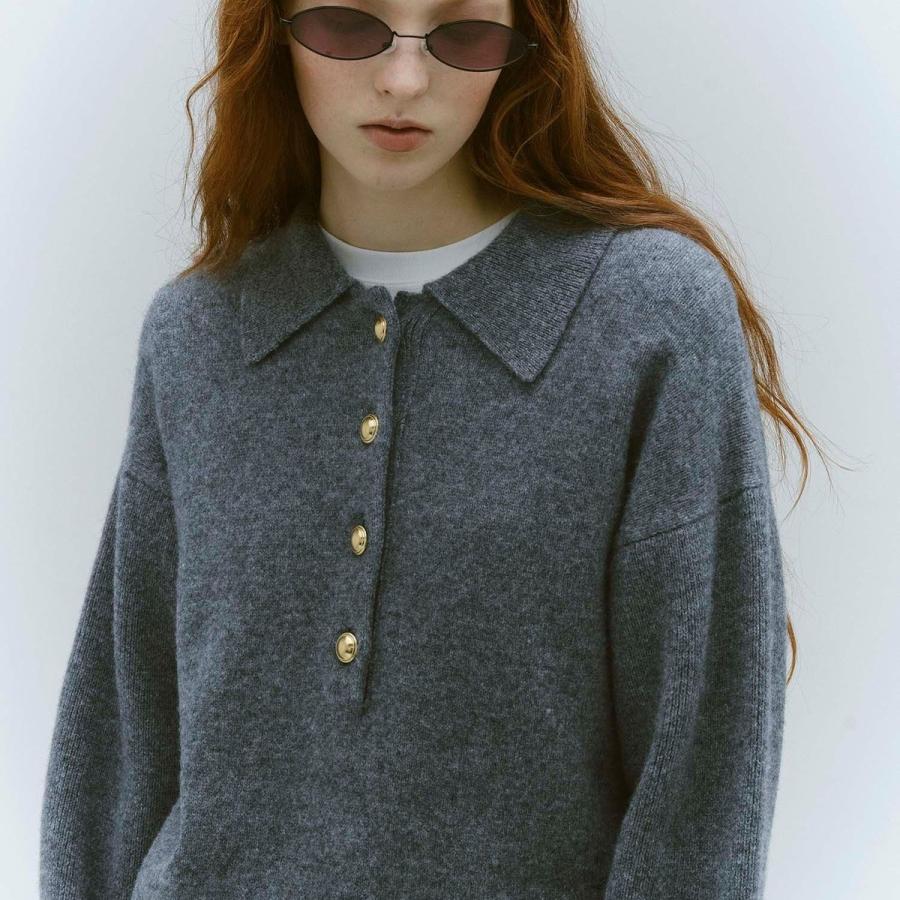 ADAM ET ROPE'（アダムエロペ） ポロシャツニットプルオーバー