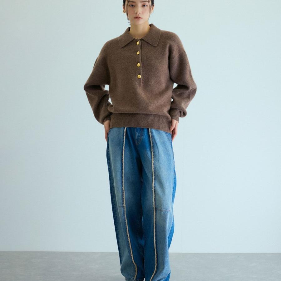 ADAM ET ROPE'（アダムエロペ） ポロシャツニットプルオーバー