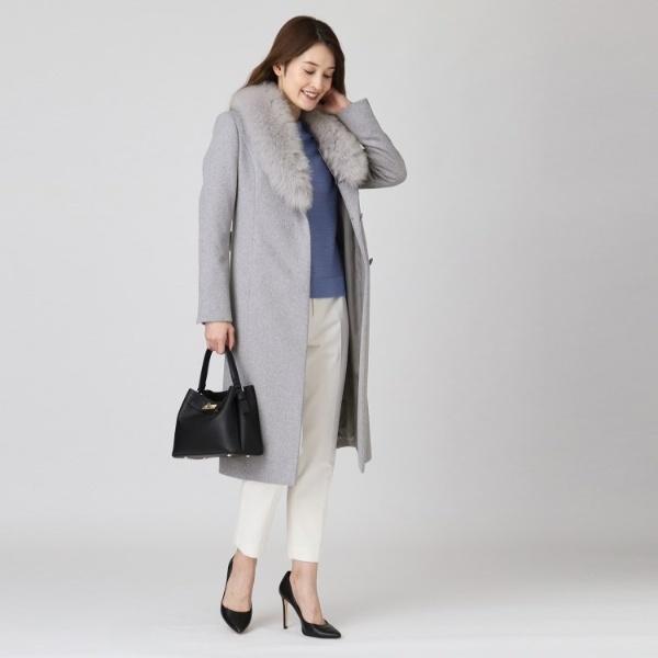 COUP DE CHANCE 【日本製／ブルーフォックスファー／カシミヤ混