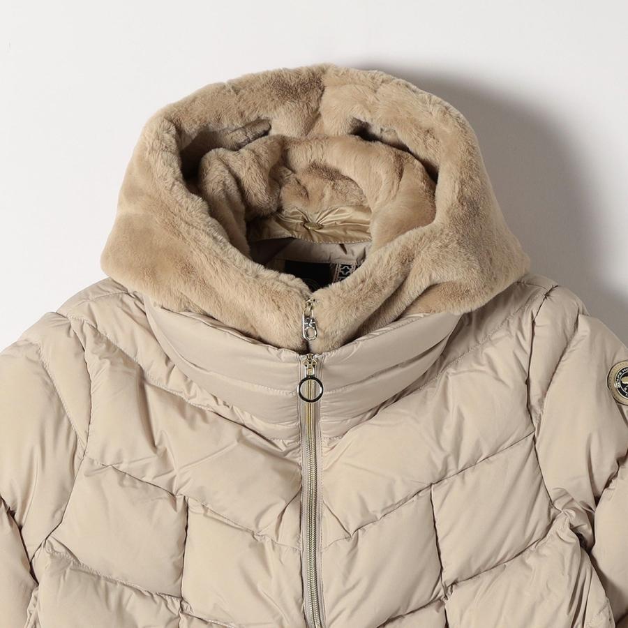 シップス エニィ（SHIPS any）/CAPE HORN: ALVAREZ MATT セミロング フード付き ダウン コート SHIPS any CAPE HORN: ALVAREZ MATT セミロング フード付き ダウン