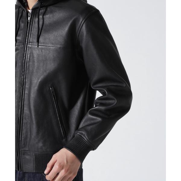 AVIREX（アヴィレックス） 《WEB＆DEPOT限定》LEATHER HOODIE／レザー