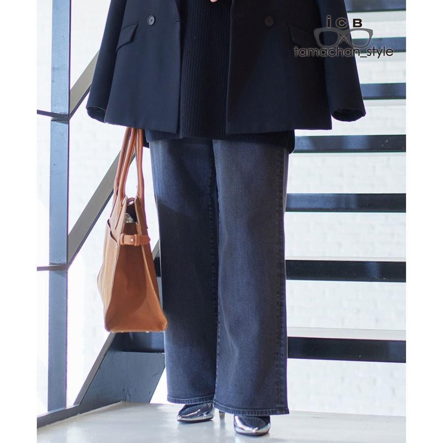 【WEB限定】【ICB×tamachan_style コラボ】スタイルアップ ワイドデニム_2