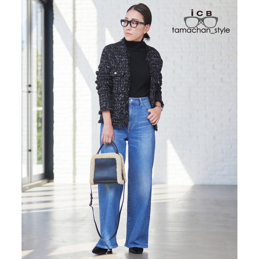 【WEB限定】【ICB×tamachan_style コラボ】スタイルアップ ワイドデニム_4
