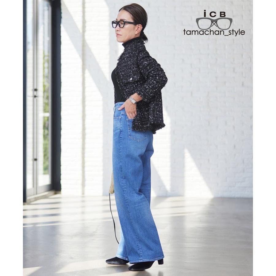 【WEB限定】【ICB×tamachan_style コラボ】スタイルアップ ワイドデニム_5