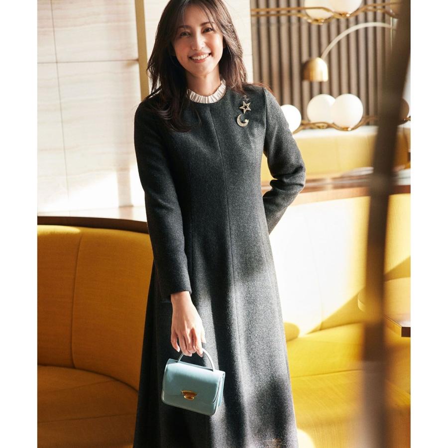 組曲（KUMIKYOKU） 【2WAY】ラメフラノ フリル襟ワンピース : マルイ