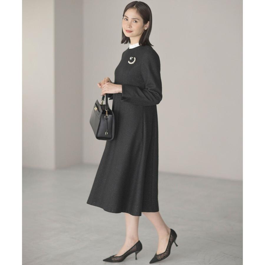 組曲（KUMIKYOKU） 【2WAY】ラメフラノ フリル襟ワンピース : マルイ