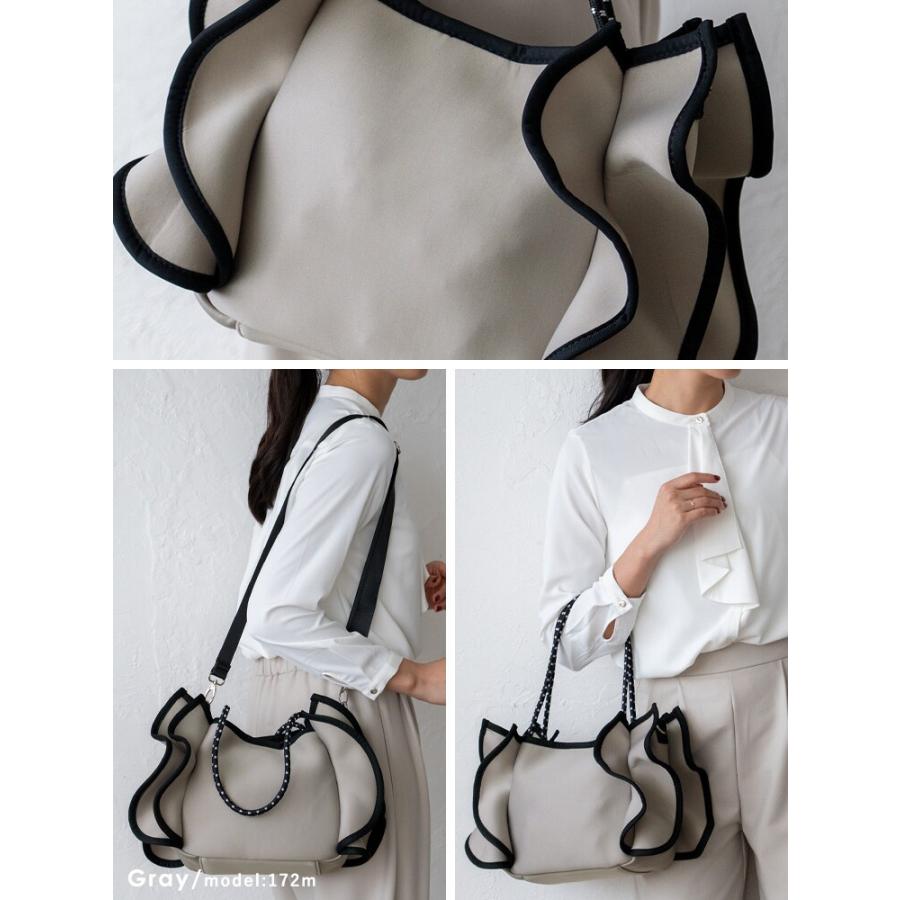 VitaFelice（ヴィータフェリーチェ） フリル2wayトートバッグ【aroco