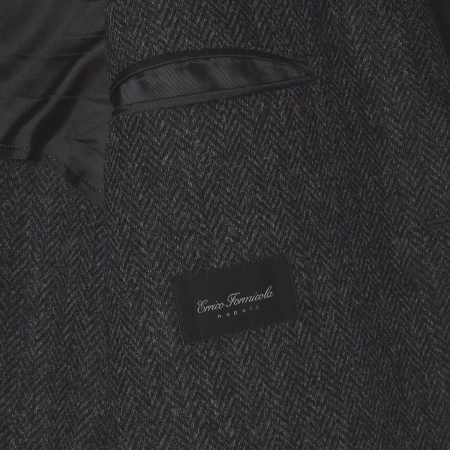 【 SHIPS別注】Errico Formicola: ヘリンボーン ツイード ステンカラーコートの画像