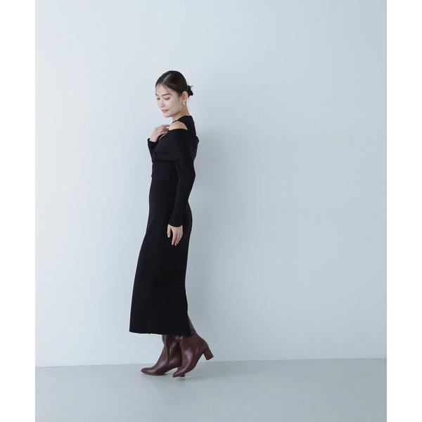 NATURAL BEAUTY BASIC オフショルレイヤードニットワンピース : マルイ