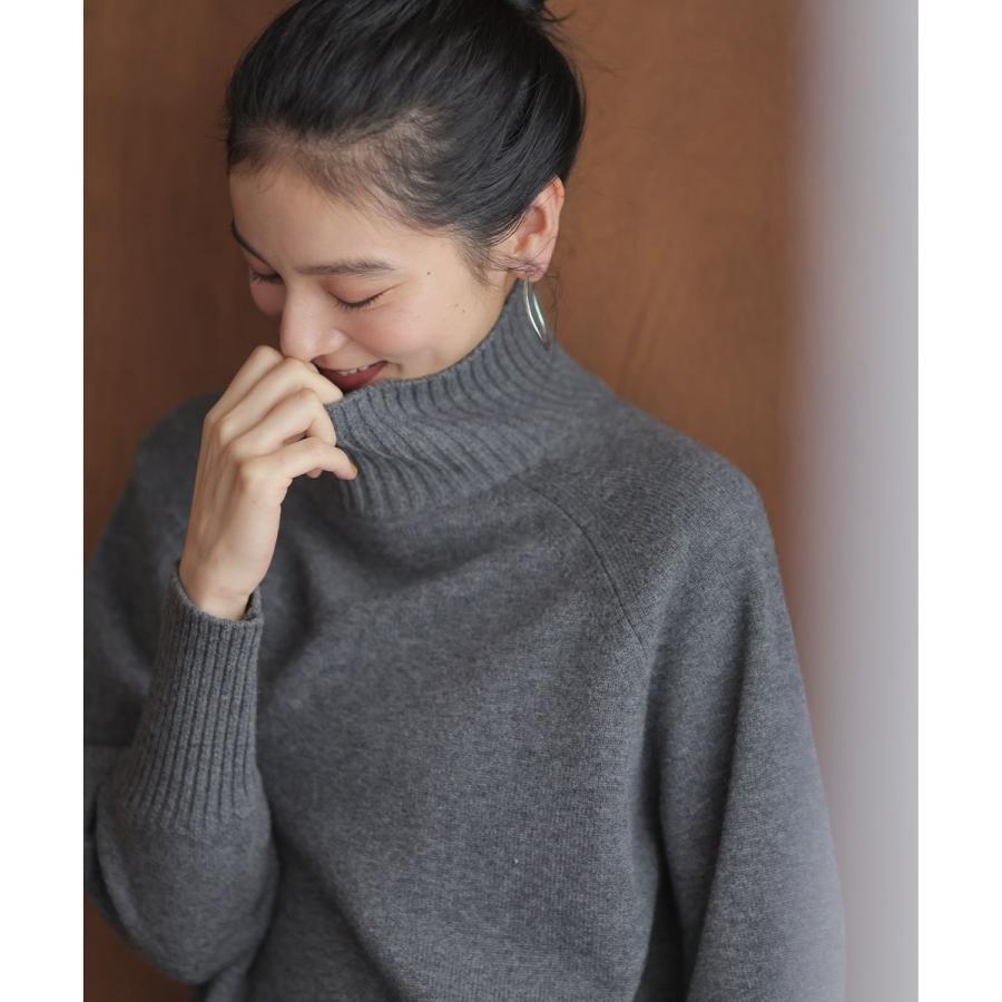 組曲（KUMIKYOKU） ウールカシミヤミックス ロールネックニット