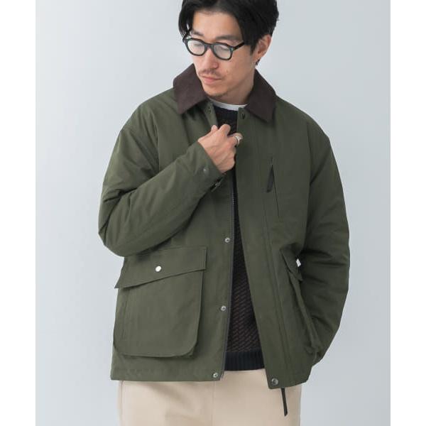 ハンティングジャケット HuntingJacket オイルド 襟コーデュロイ M イギリス製 ハンティングジャケット 襟コーデュロイ オイルド