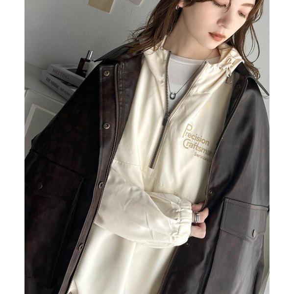 a'gem × NFL コラボ アノラックパーカー　アノラックジャケット Javaジャバコラボ》トレンド感をプラス。胸元刺繍配色ハーフジップ