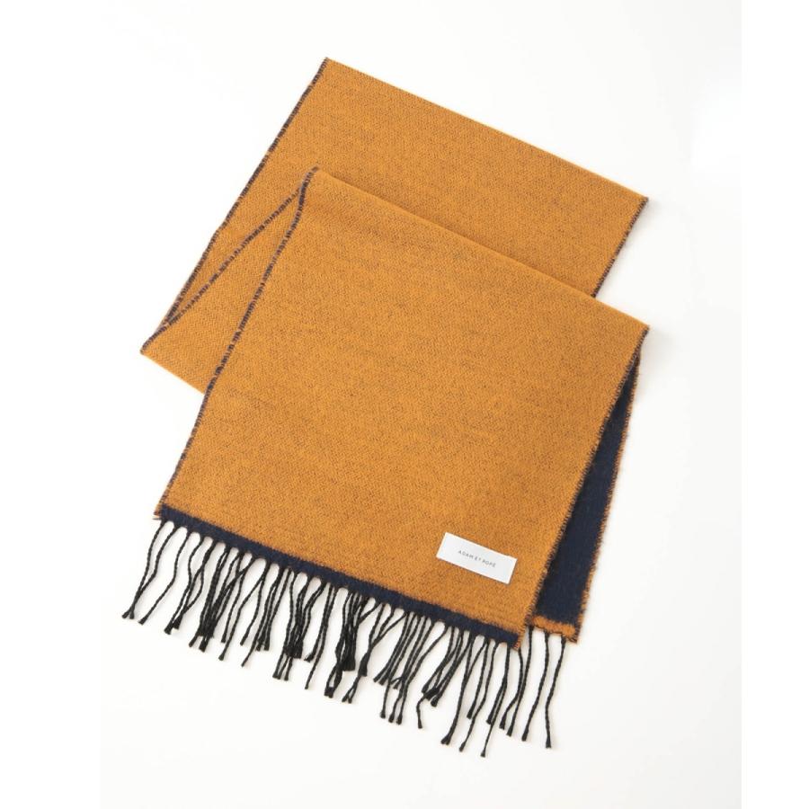 ADAM ET ROPE アダムエロペ　オレンジ マフラー ADAM ET ROPE'（アダムエロペ） 《イタリア製》ダブルフェイス