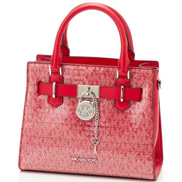 MICHAEL KORS HAMILTON シークイン サッチェル スモール - MK