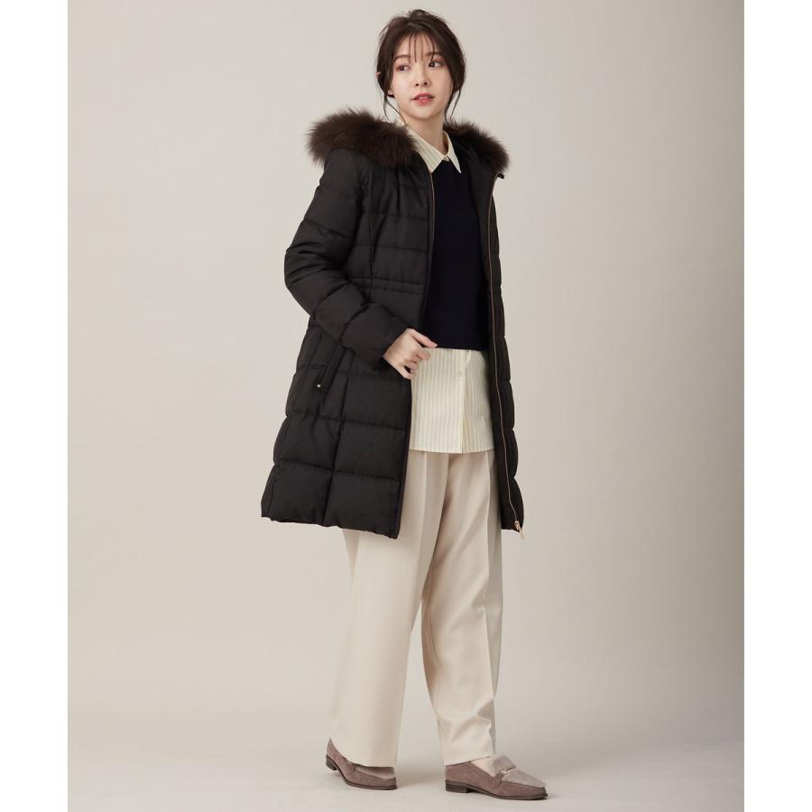 【any SIS】ファー付きロングダウンコート セール 30%OFF】【洗える】リッチファーフードロング ダウン