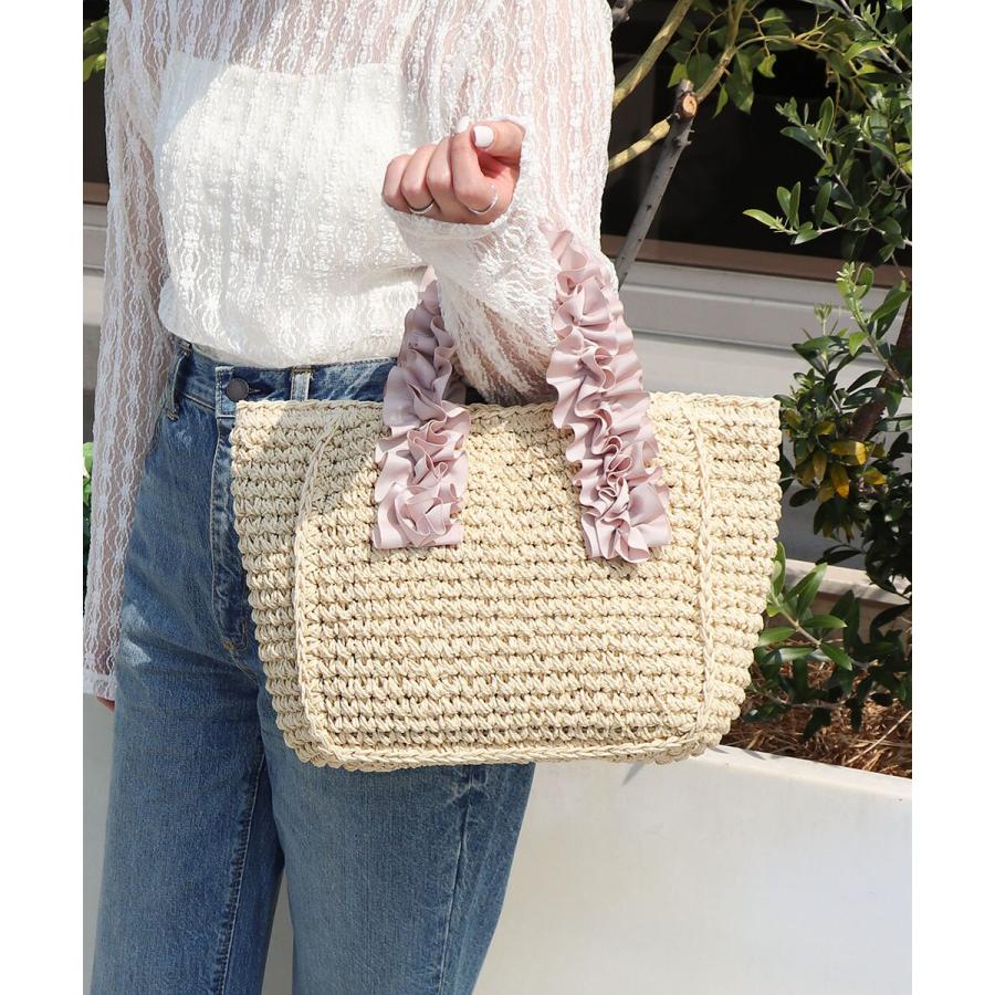 並行輸入　カゴバッグ Y`SACCS｜【リサイクルレザー】メッシュかごバッグ large