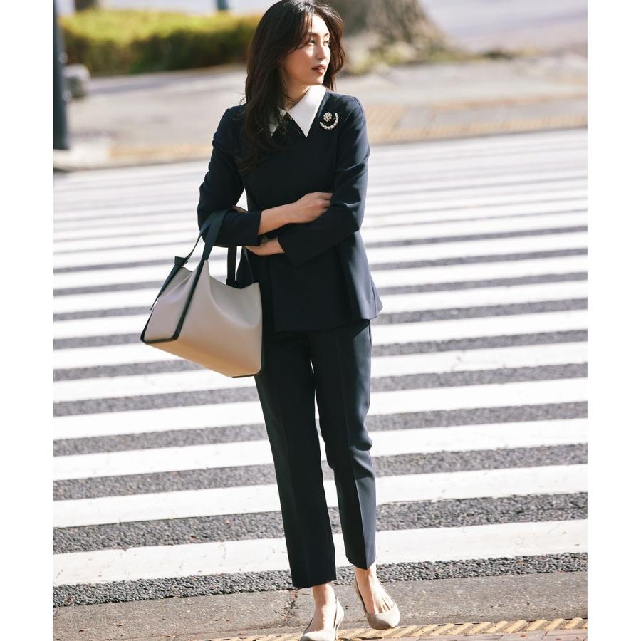 組曲（KUMIKYOKU） 【KUMIKYOKU NAVY】コンフォータブルドレープ 襟