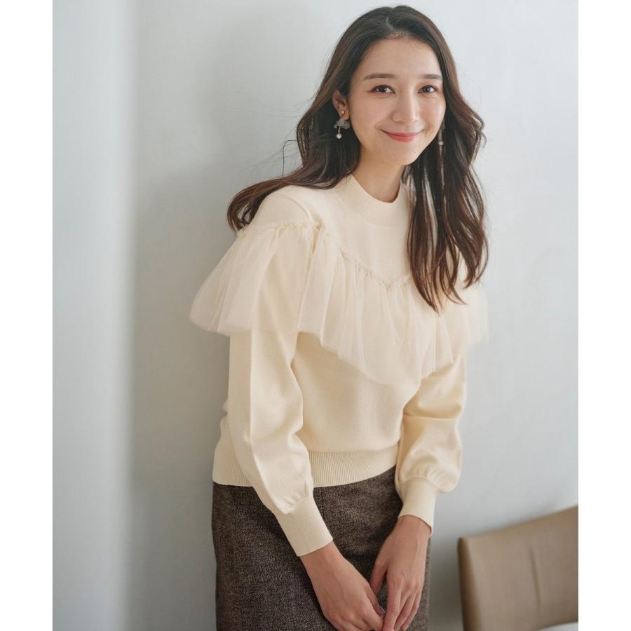 any SiS 【洗える】フリルチュールコンビ ニット : マルイ(丸井)Yahoo 