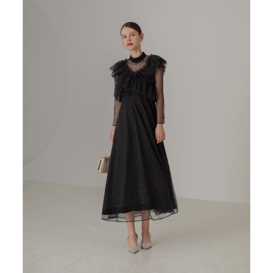 2wayドットストーンギャザーチュールAラインドレス : マルイ(丸井