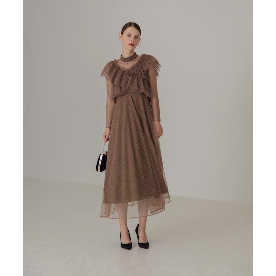 2wayドットストーンギャザーチュールAラインドレス : マルイ(丸井