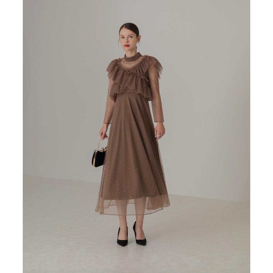 2wayドットストーンギャザーチュールAラインドレス : マルイ(丸井