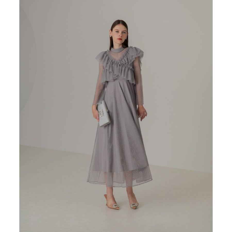 2wayドットストーンギャザーチュールAラインドレス : マルイ(丸井