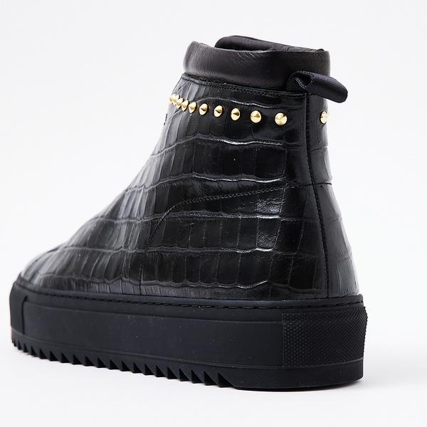 アルフレッドバニスター LEON別注 クロコ型押し センタージップスニーカー alfredoBANNISTER（アルフレッドバニスター） 【LEON別注】クロコ型