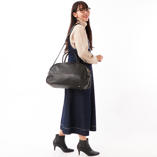 ペルケ perche / ガーメントレザー・サスティナブル2wayハーフムーンボストン_5