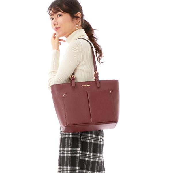 MICHAEL KORS JET SET TRAVEL ダブルポケット トート ミディアム 