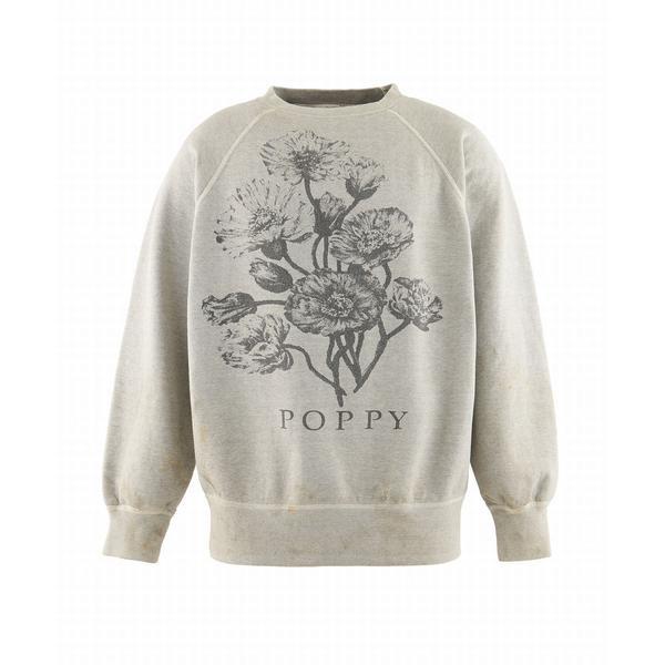 SAINT MICHAEL／セントマイケル／CREW SWEAT／FLOWER／GRAYの画像