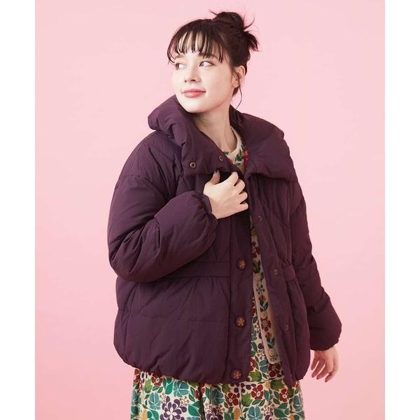 NORIKO極美品*ホコモモラ* 若草グリーン*ナイロンジャケット Jocomomola（ホコモモラ） ナイロンワッシャーショートダウン