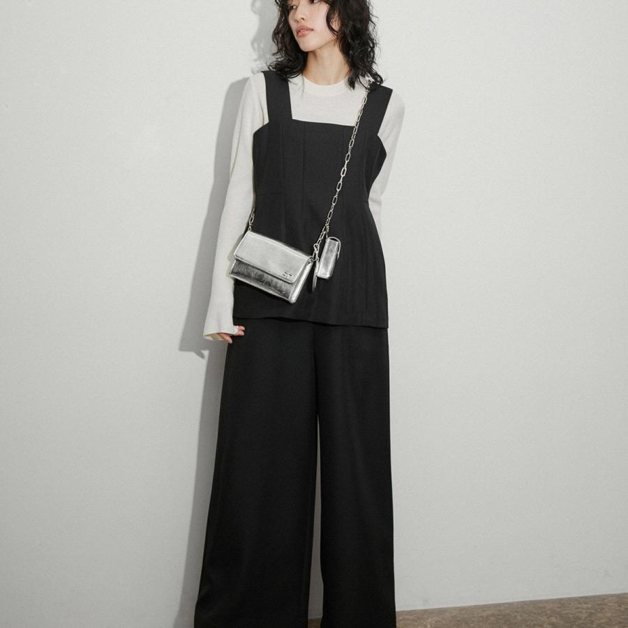 ADAM ET ROPE' 【逸品】・【サステナブル】ペプラムロンパース