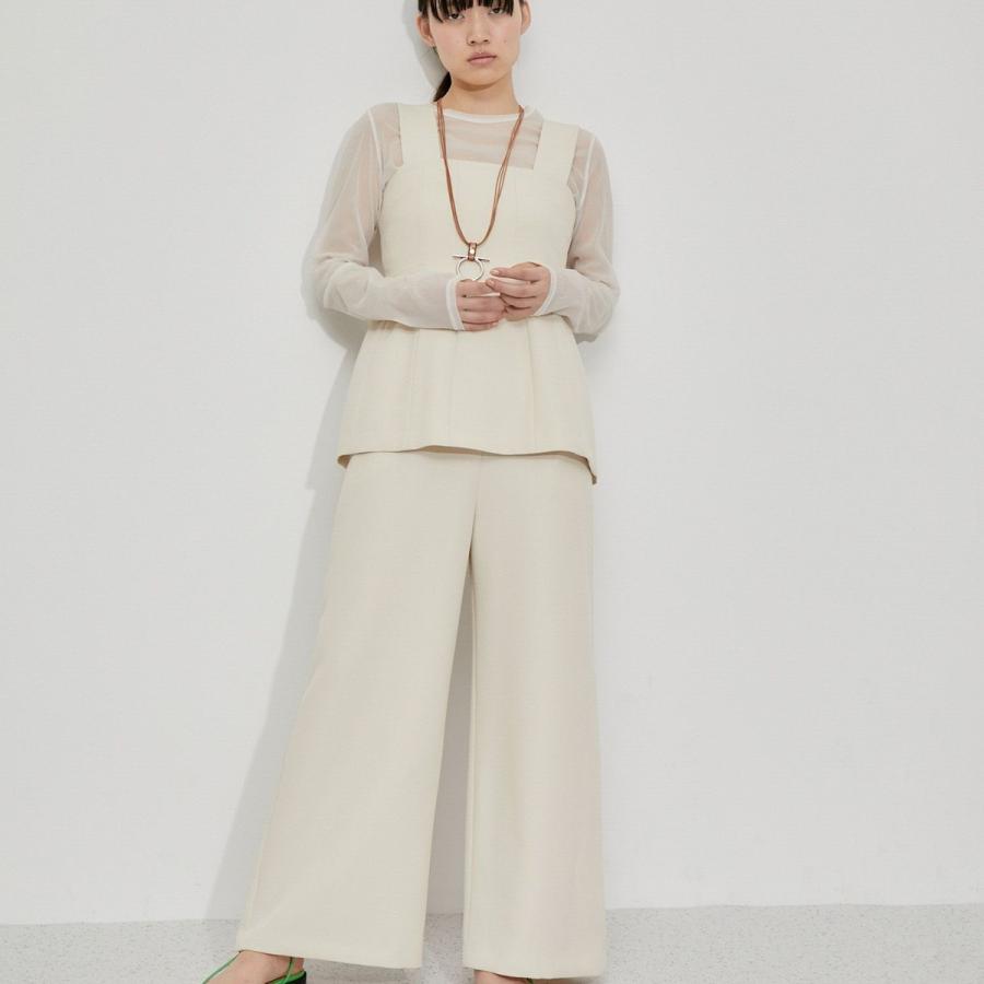 ADAM ET ROPE' 【逸品】・【サステナブル】ペプラムロンパース