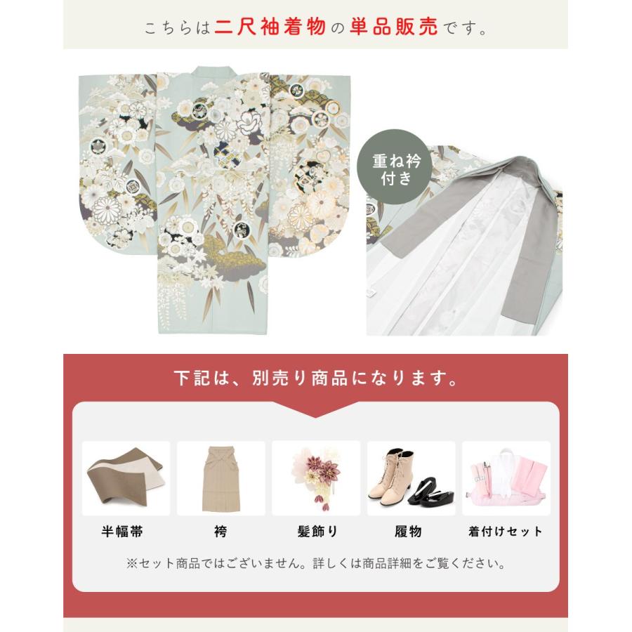 二尺袖 着物 単品 レディースの画像