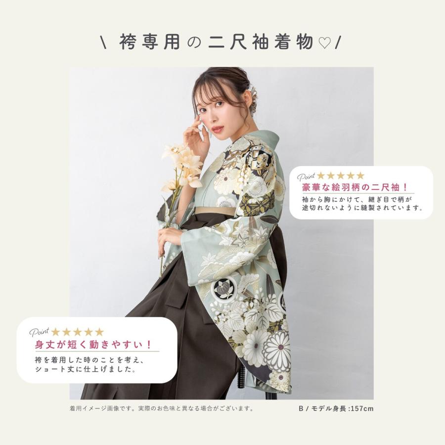 二尺袖 着物 単品 レディースの画像