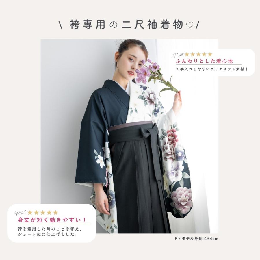 二尺袖着物 単品 レディースの画像