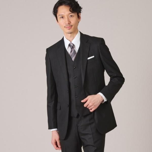 TAKEO KIKUCHI 【3ピースセット】シャイニーヘリンボン スーツ