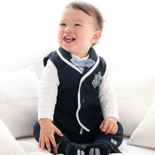天竺蝶ネクタイTシャツ(70~90cm)_4